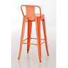 Taburete Industrial Mason Naranja