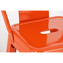 Taburete Industrial Mason Naranja