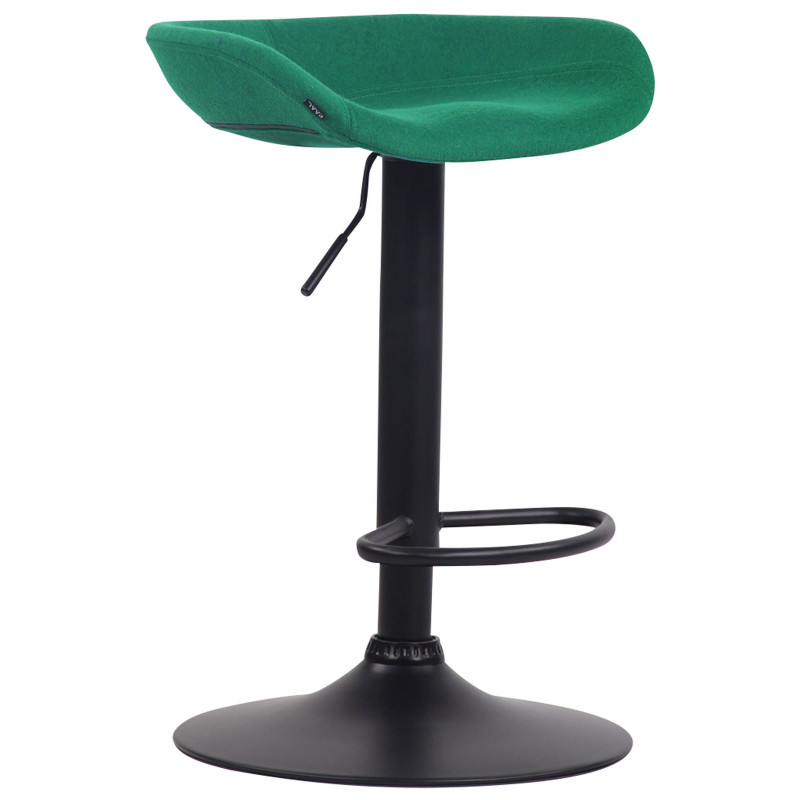 Taburete Anaheim Tapizado En Fieltro Negro,Verde