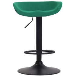 Taburete Anaheim Tapizado En Fieltro Negro,Verde