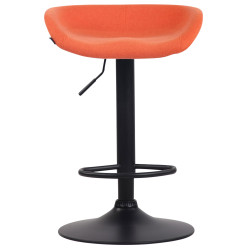 Taburete Anaheim Tapizado En Fieltro Negro,Naranja