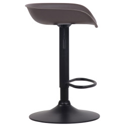 Taburete Anaheim Con Estructura De Polipropileno Café,Negro