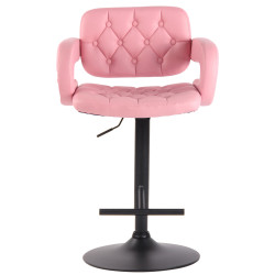 Taburete Dublin Rosado,Negro