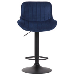 Taburete de bar lentini en terciopelo Azul,Negro