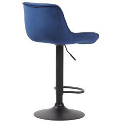 Taburete de bar lentini en terciopelo Azul,Negro