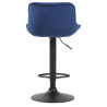 Taburete de bar lentini en terciopelo Azul,Negro